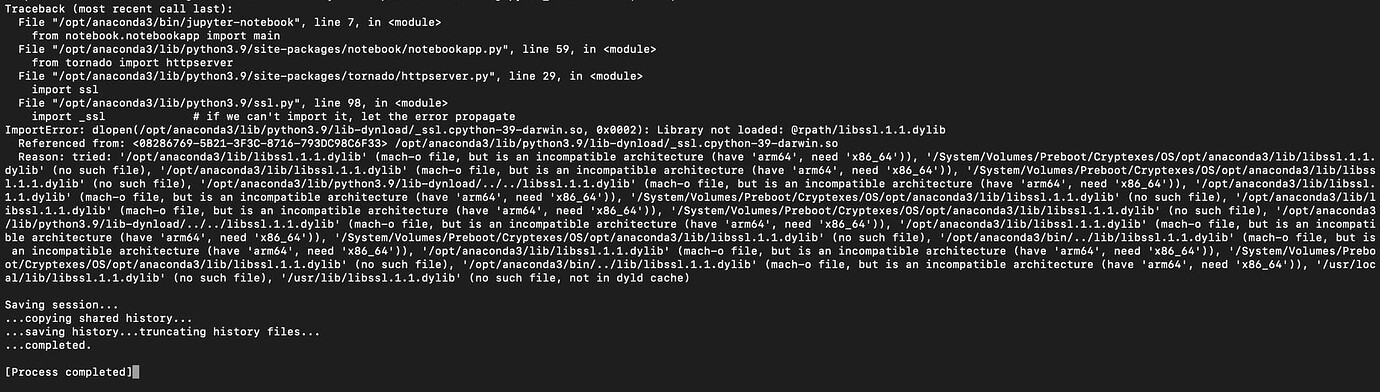 Jupyter Notebook on Anaconda Navigator on MacOS Sonoma 14.1.1 ... image.
