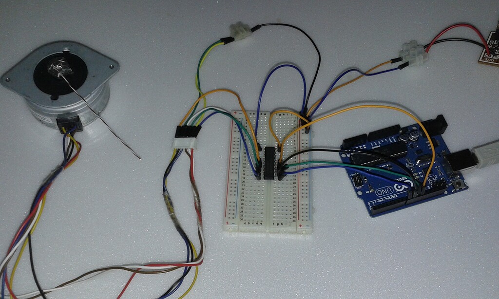 To turn clockwise & anticlockwise using : Arduino R3+Unipolar Stepper ...
