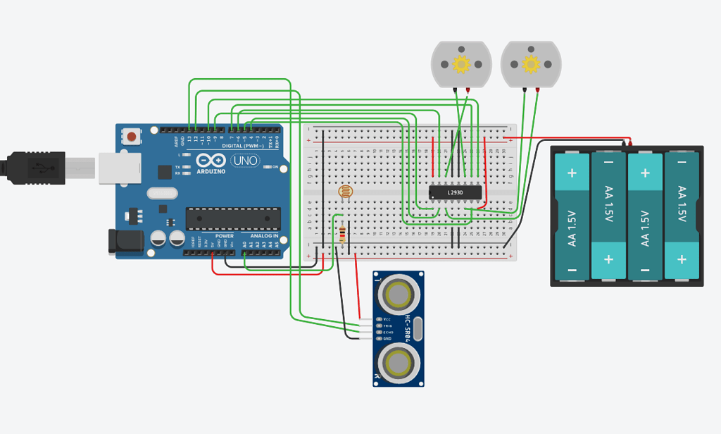 [Solved]Controlling DC Motors with Photocell and Ultrasonic Sensors ...