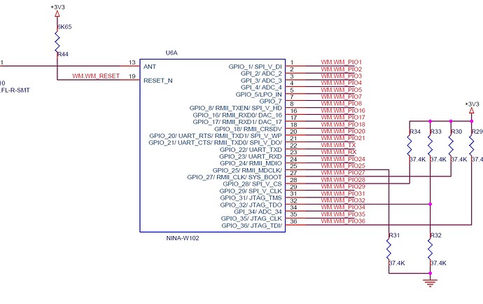 NINA-W10x Symbol Difference in Vidor Schematic vs. MKR 1010 - GPIO_16 ...