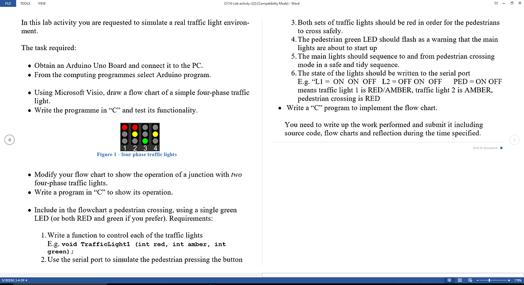 Code help 4 way Traffic lights and functions! Programming Questions