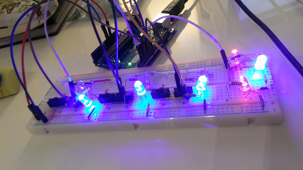 How do I light up an LED light only after a certain array of LEDs is ...