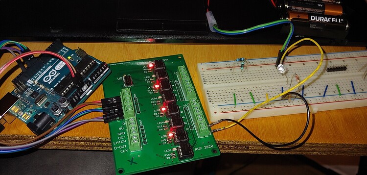 Driving a 8 channel Solid state relay board with a 74HC595 shift ...