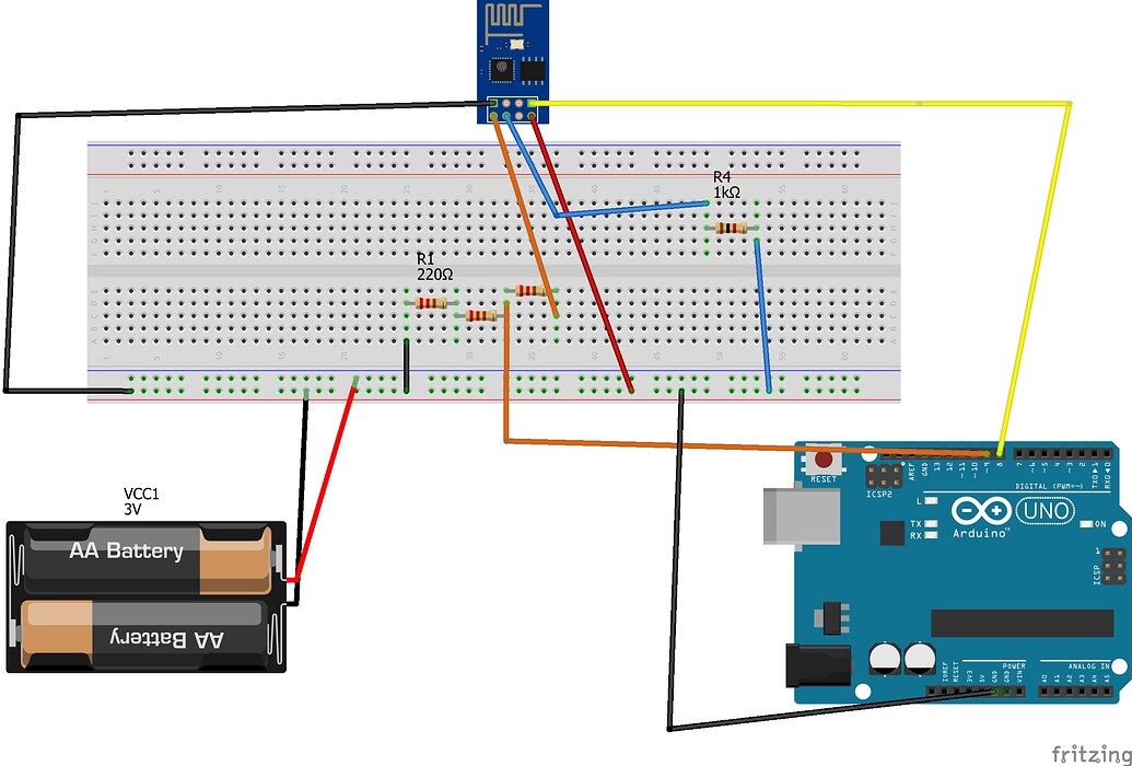 AltSoftSerial and esp8266-01 - how to wire? - Project Guidance ...