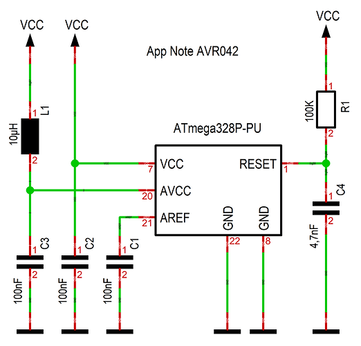 AVR ATmega Grundbeschaltung