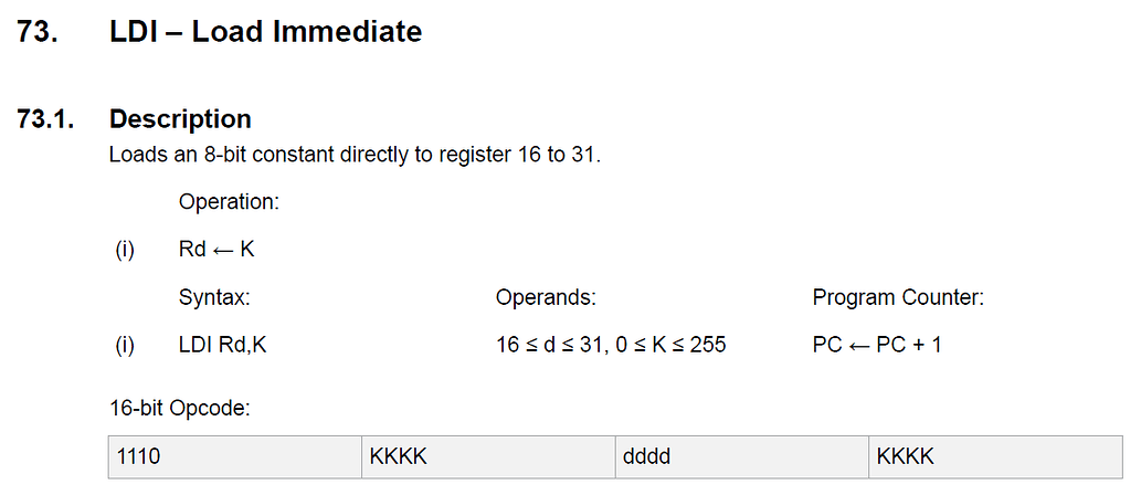 Converting a C++ Statement into AVR Instructions and then into Binary ...