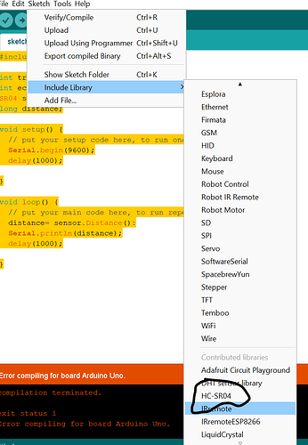 Exit status 1 Error compiling for board Arduino Uno - Programming ...