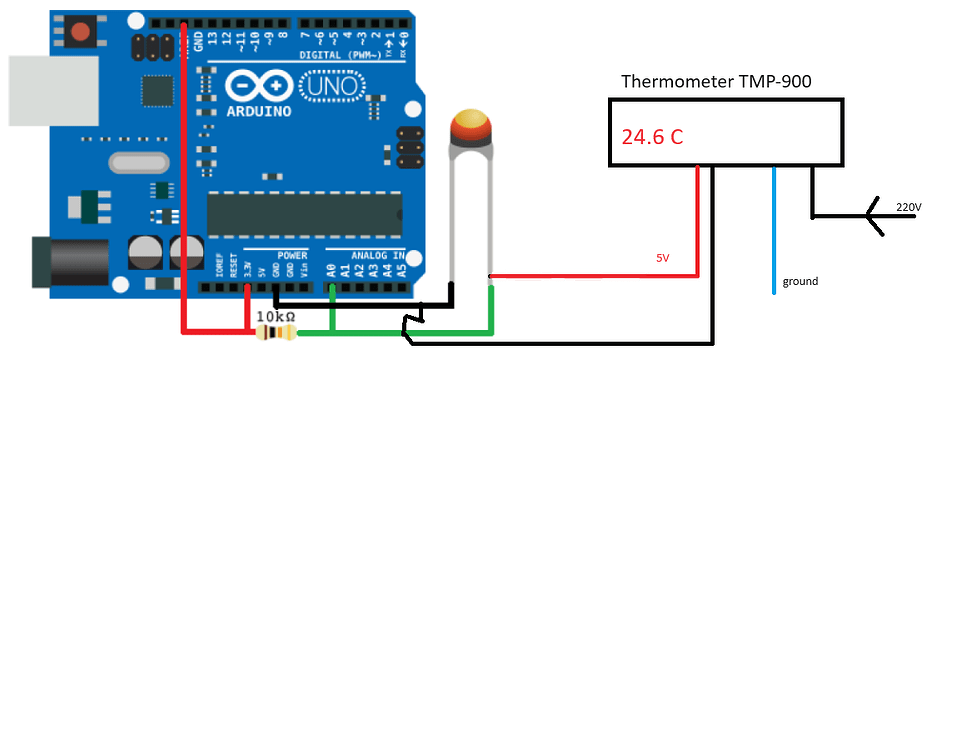 Sharing one thermistor to measure temperature in Arduino and display ...