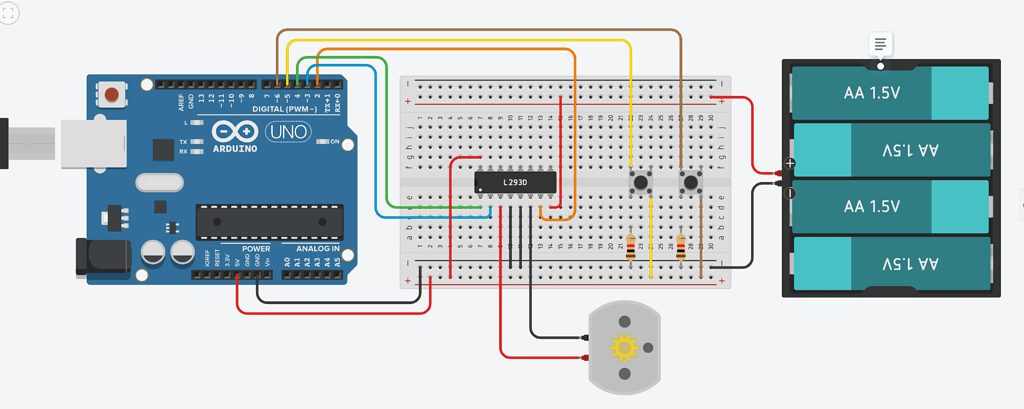 3-Speed, Reversible Fan (DC Motor, L293D IC) - 3rd Party Boards ...