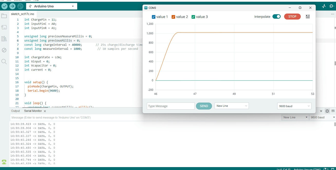 RC Circuit with serial plotter - IDE 2.x - Arduino Forum