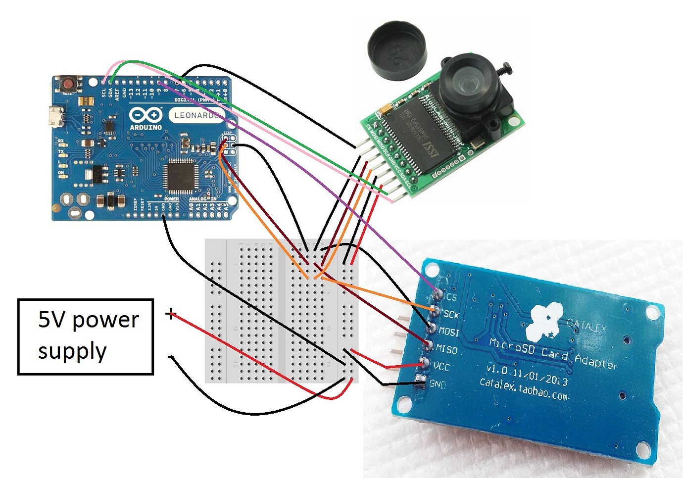 Multiple SPI devices connected to Leonardo (Arducam) - Networking ...