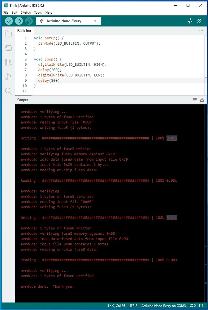 Arduino Nano Every, Code lädt nicht hoch - Deutsch - Arduino Forum