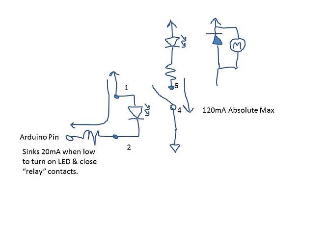 OptoIsolator Using a transistor to control a 6 pin dip relay