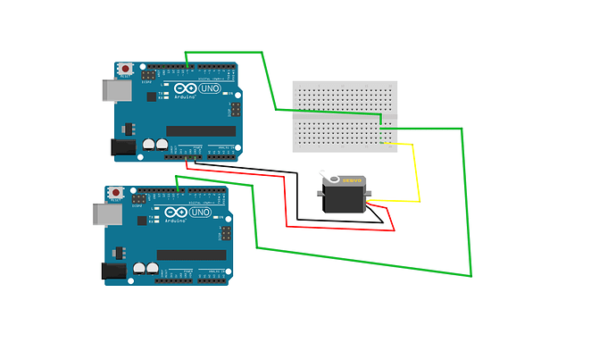 2 x 1 servo