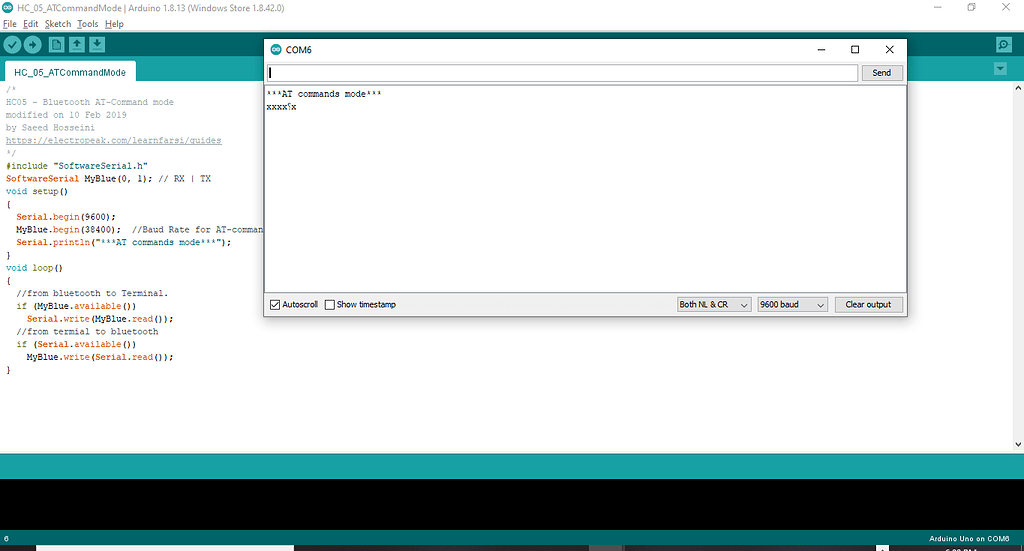 HC-05 AT Commands - No OK - Retun with foreign charaters - Networking ...