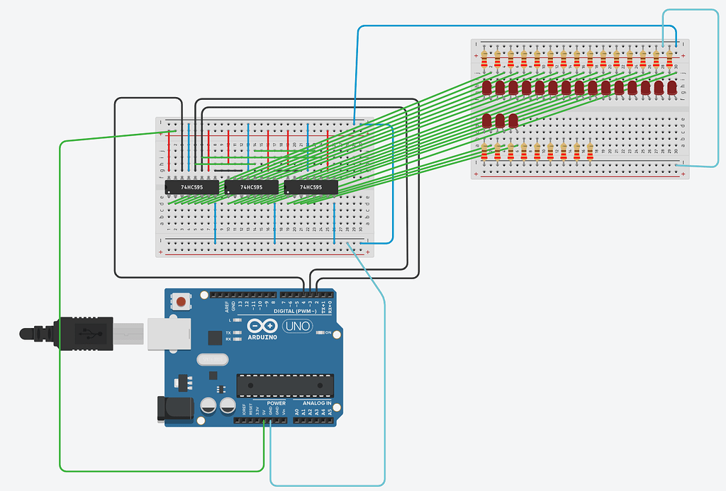 Teensy 4.0 vs Arduino with 74HC595 - 3rd Party Boards - Arduino Forum