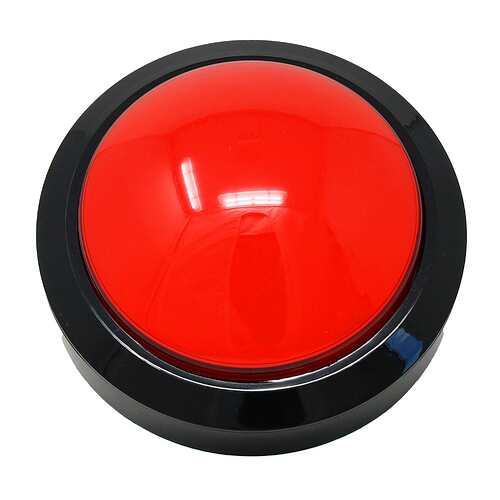 The Button - slamming a big red button and music comes out of speakers ...