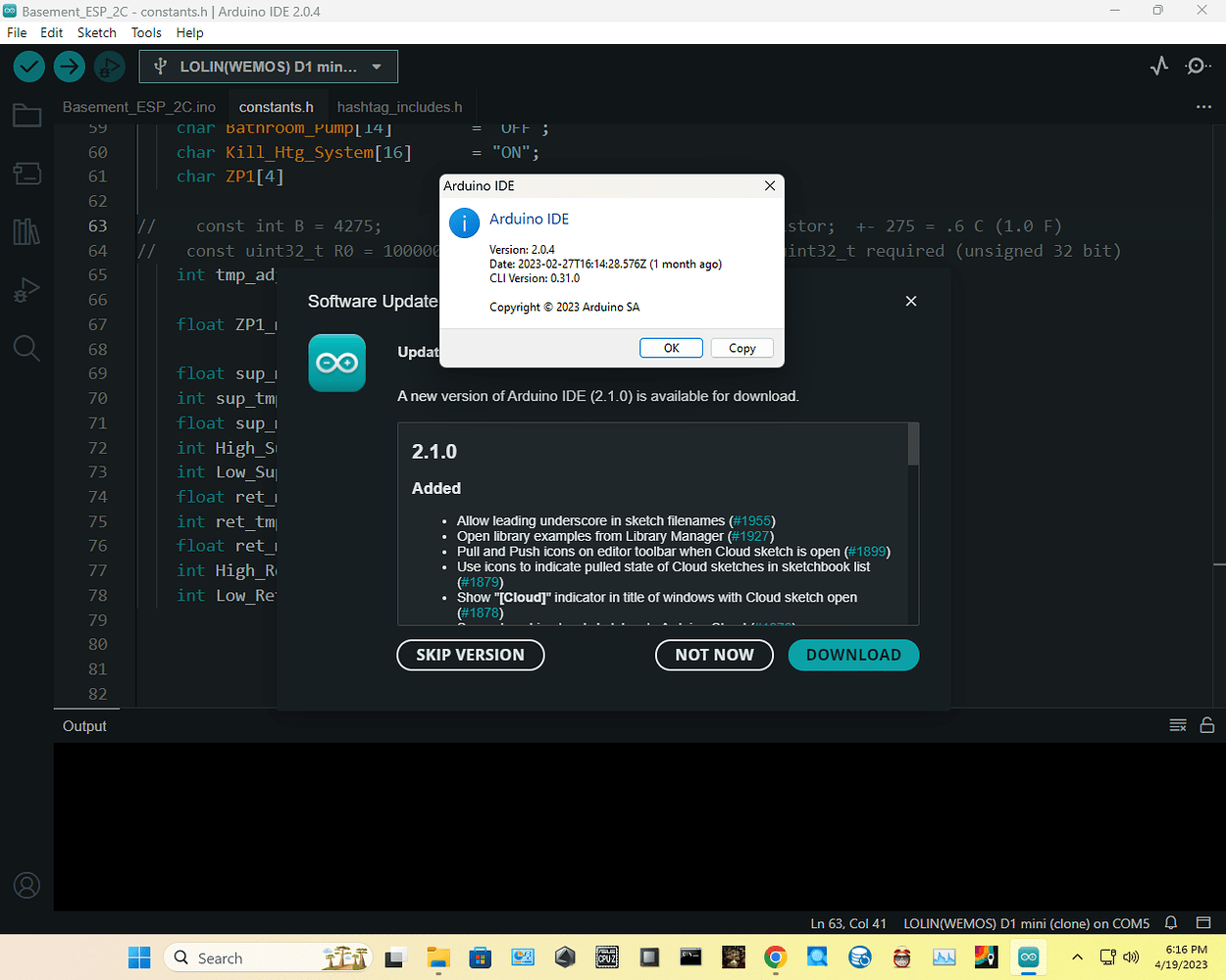 Options after upgrade troubles/ revert? - IDE 2.x - Arduino Forum