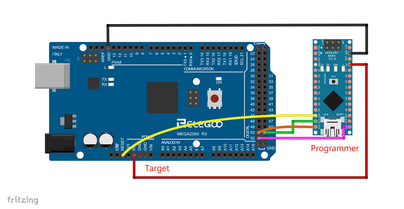 CANNOT burn BootLoader to Mega 2560 with Nano - Uploading - Arduino Forum