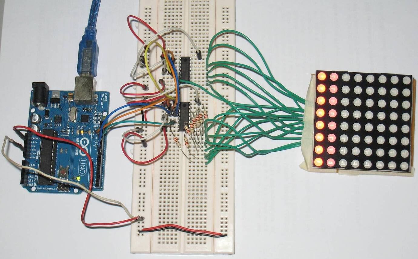 8x8 LED Matrix common cathode row - LEDs and Multiplexing - Arduino Forum