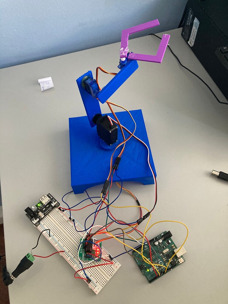 Arduino code does not work properly for an automated robotic arm ...