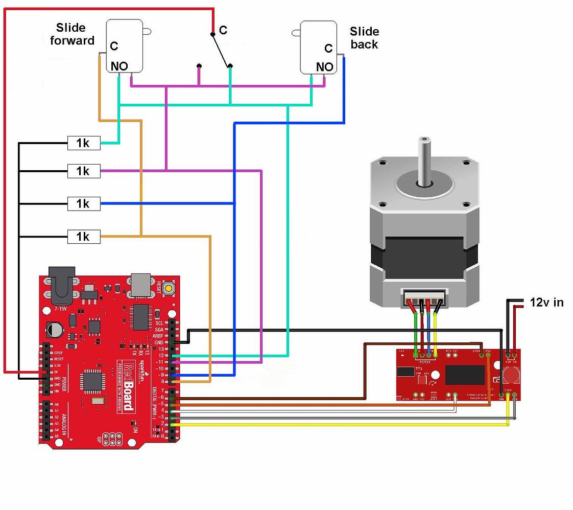 SOLVED Stepper motor with limit switches and direction switch ...
