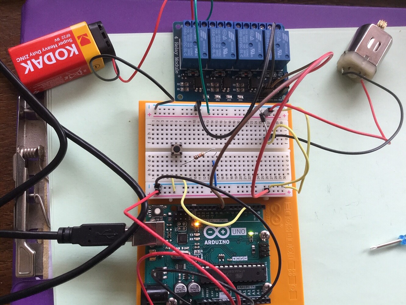 Power a 12V water pump by a 12V battery through a relay - General ...