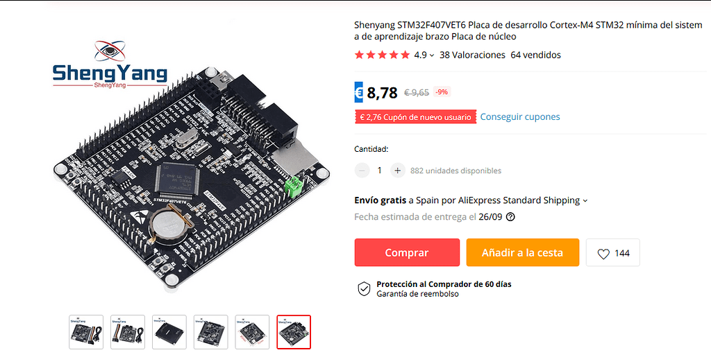 MINI-M4 STM32 - Small ARM Cortex-M4 Development Board