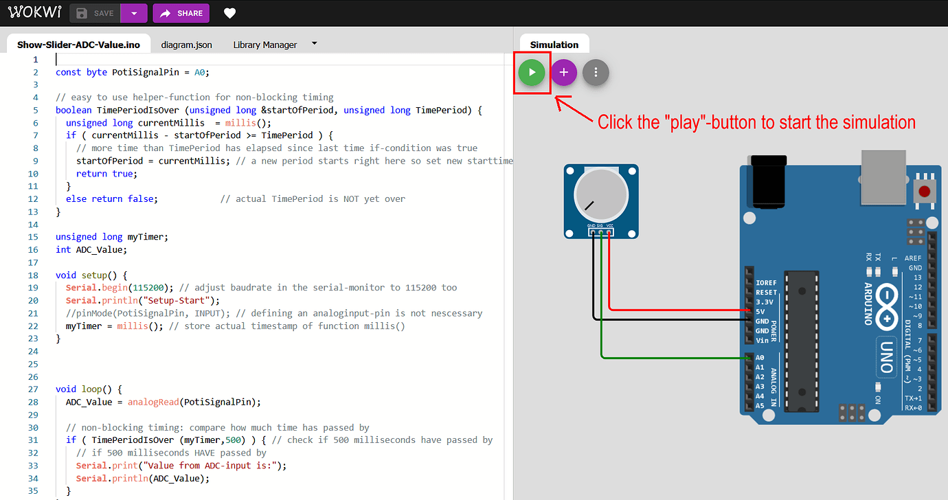 Coding Sliding potentiometer to show values going down no just up ...
