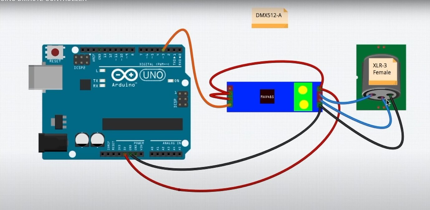 Trouble with DMX512 using MAX485 and DmxSerial.h Library - General ...
