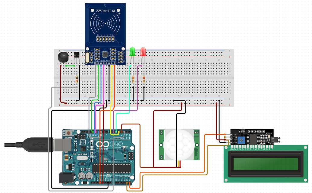 Need help for Security System with Arduino UNO, RFID Reader, PIR Sensor ...