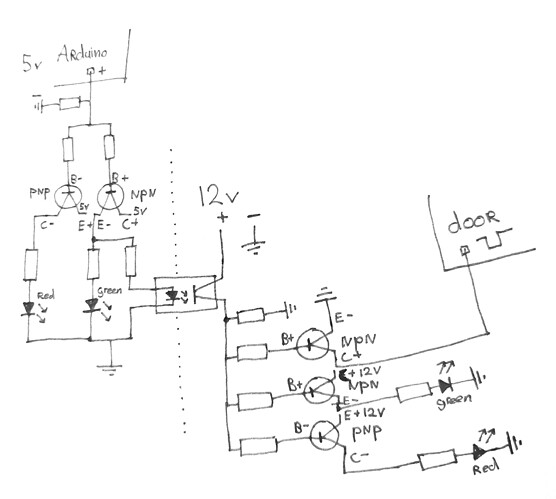 output pin led indicator circuit (red for low, green for high ...