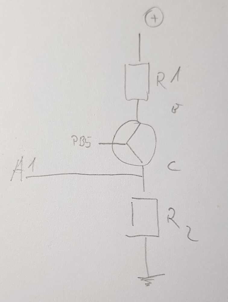 Spannungsteiler mit Transistor schalten zur Strommessung? Deutsch