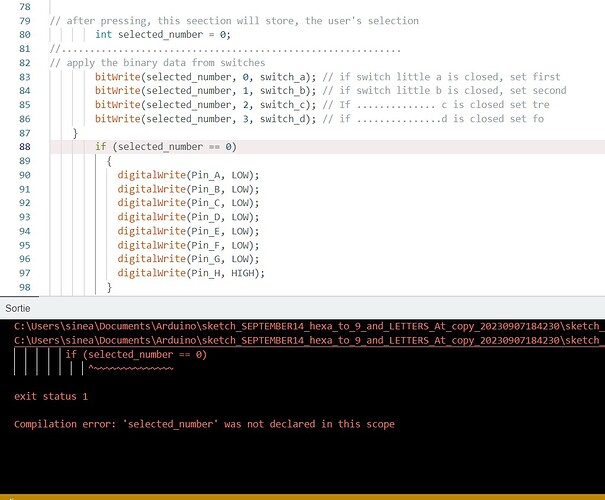 NOT IN THE SCOPE LINE 88