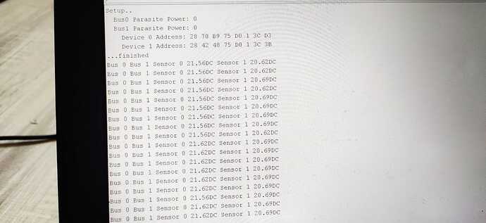 result-2 sensor in parasite and 2 in non parasite with 2 different busses