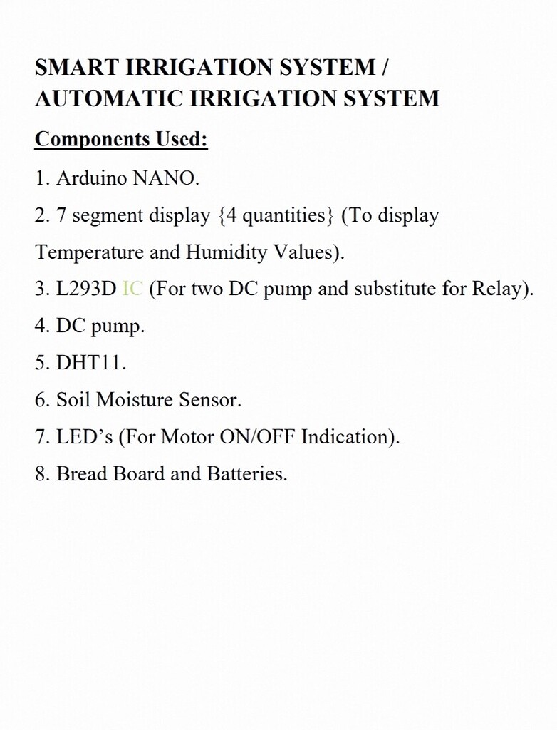 Need help. Can we do Smart Irrigation system using this components ...