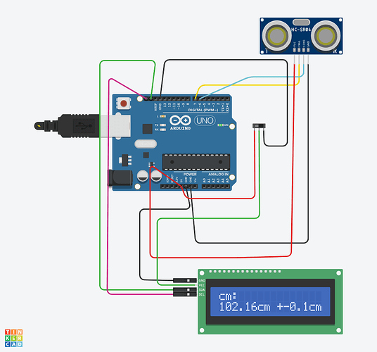 Ultrasonic distance mesuring device