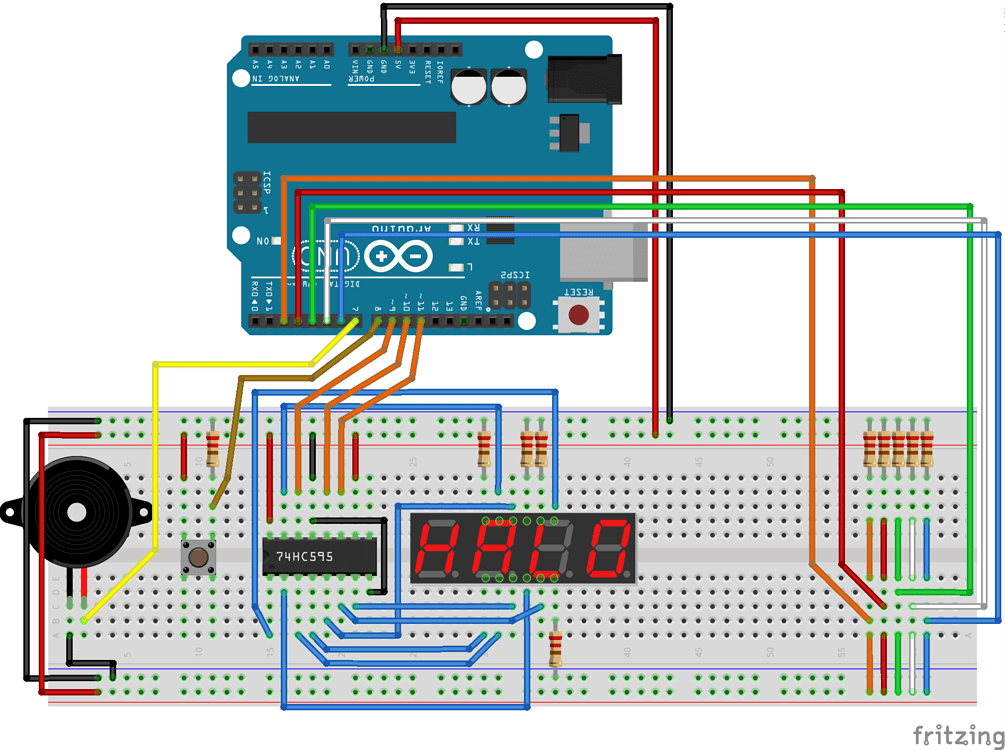 Controlling all 4 digits on 7 Segment Display with 74hc595 - Project ...
