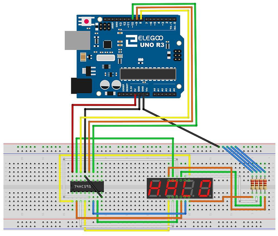 Help with Elegoo 4 Digit 7 Segment Display Tutorial - LEDs and ...