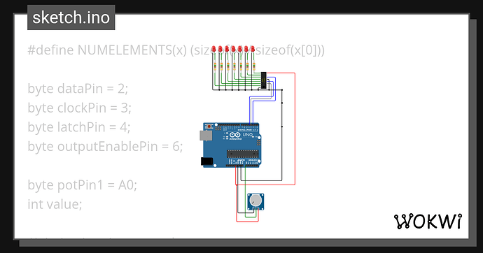 74hc595 chip. Fade leds met een potmeter - Page 2 - Nederlands ...