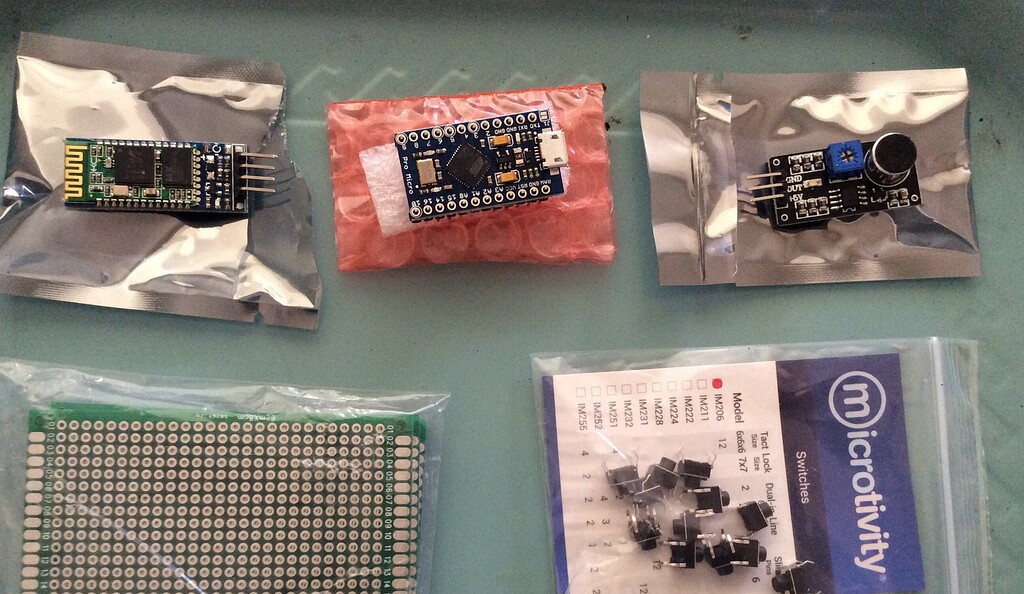 Arduino (pro Micro) clone + Bluetooth + Sound sensor for W2811 LED ...