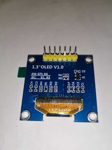 1^3inch 7Pin SSH1106 SPI OLED rear