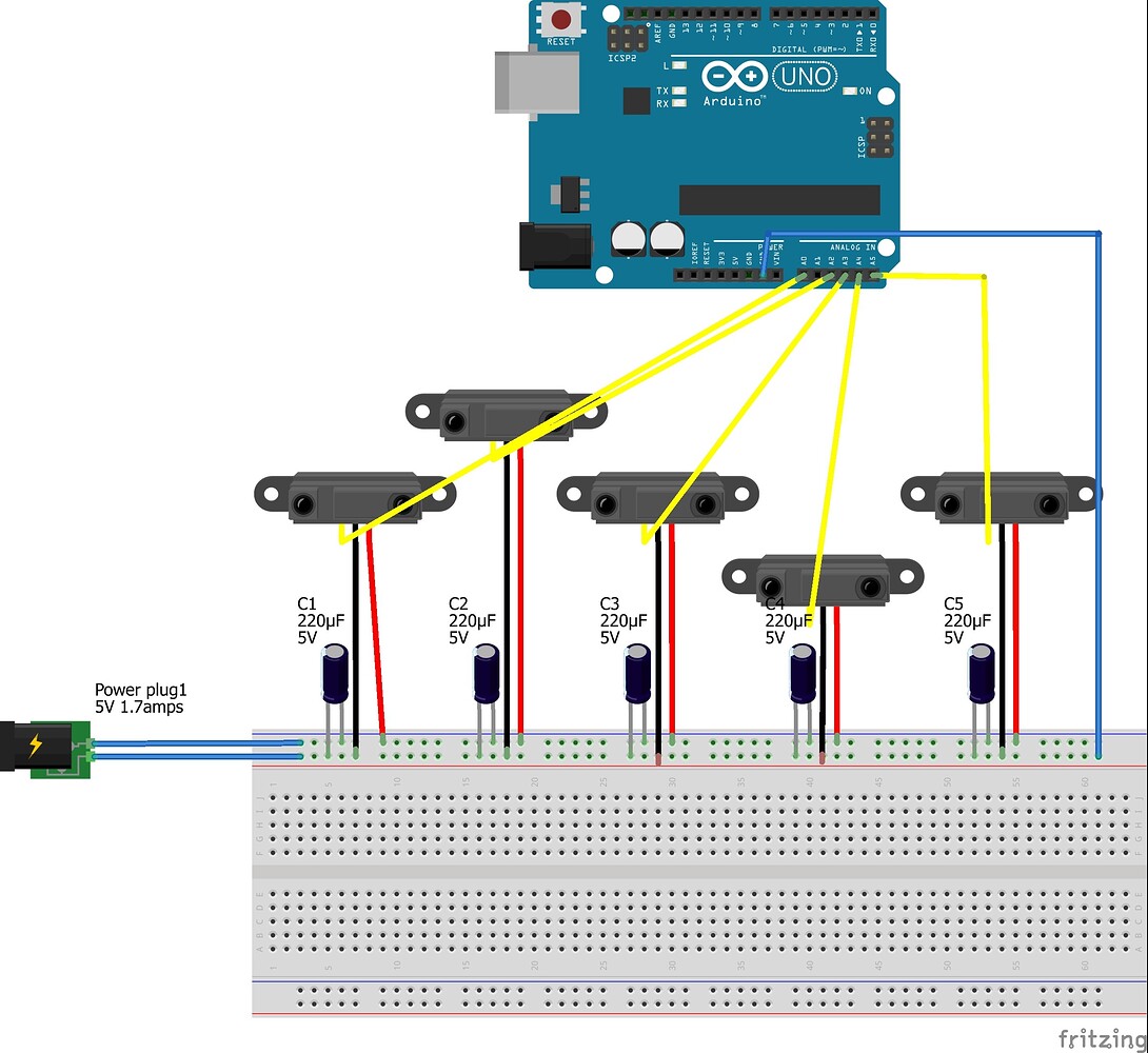 Multiple infrared proximity sensors and Arduino - Sensors - Arduino Forum