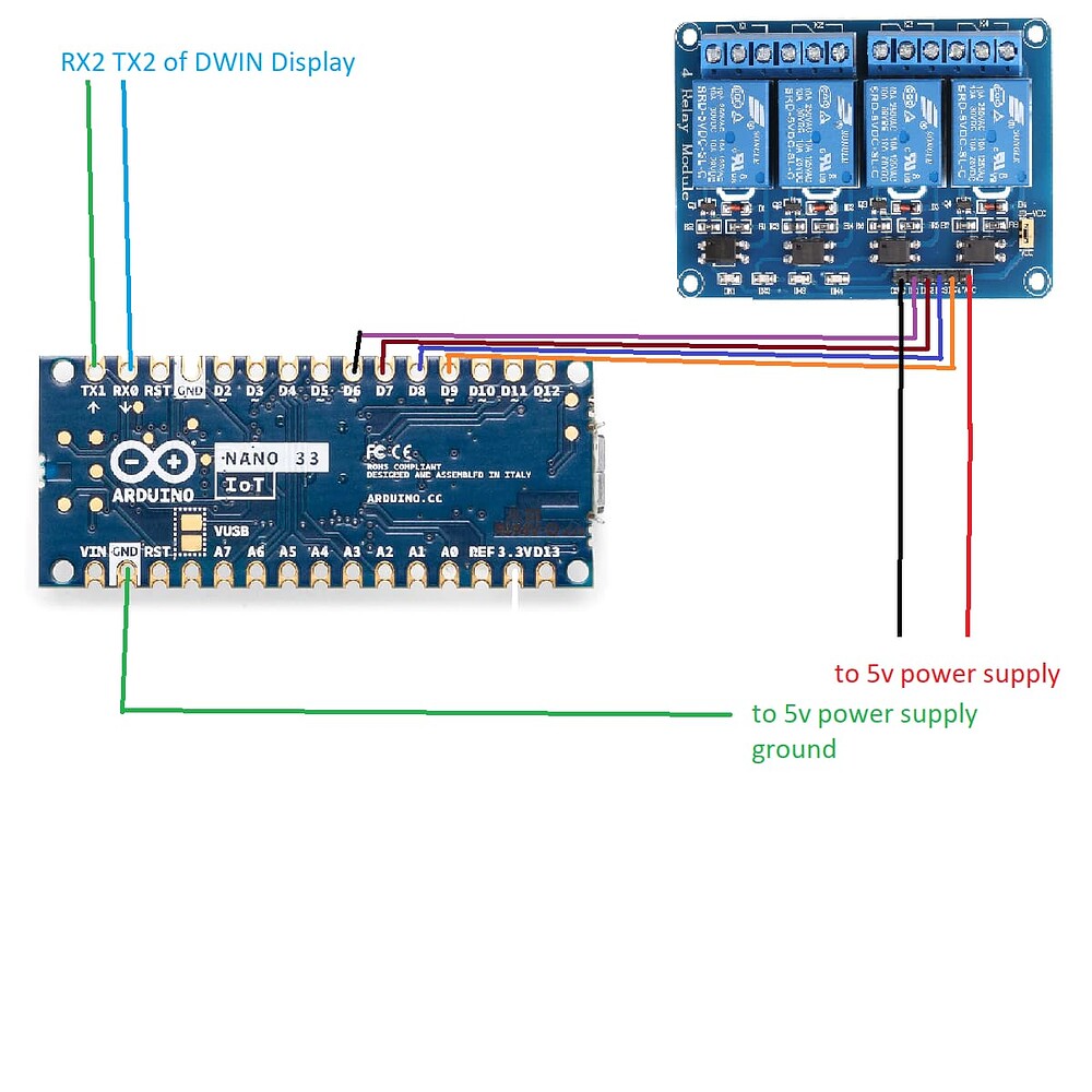 HMI Display won't control relays with Arduino Nano 33 IoT - Programming ...