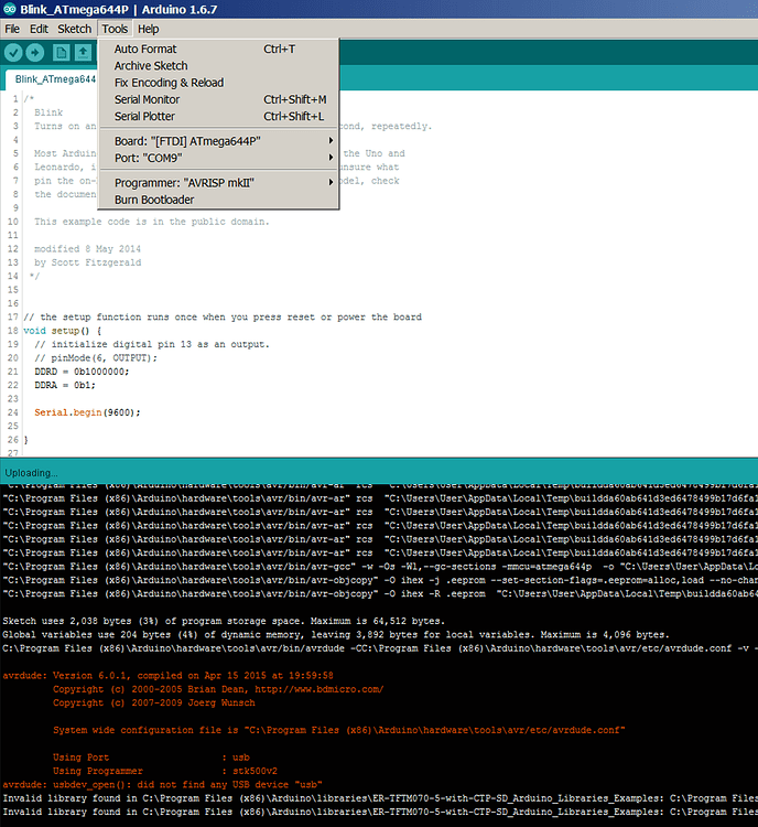 ATmega644 and FTDI Upload IDE 1.x Arduino Forum