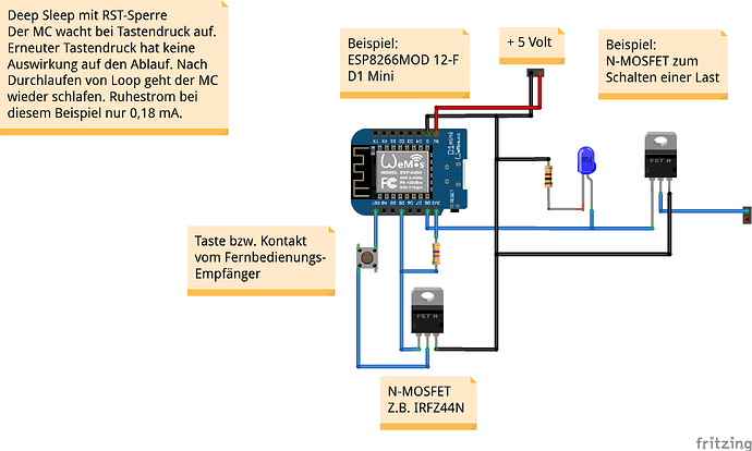 Deep Sleep mit RST-Sperre-3_Steckplatine