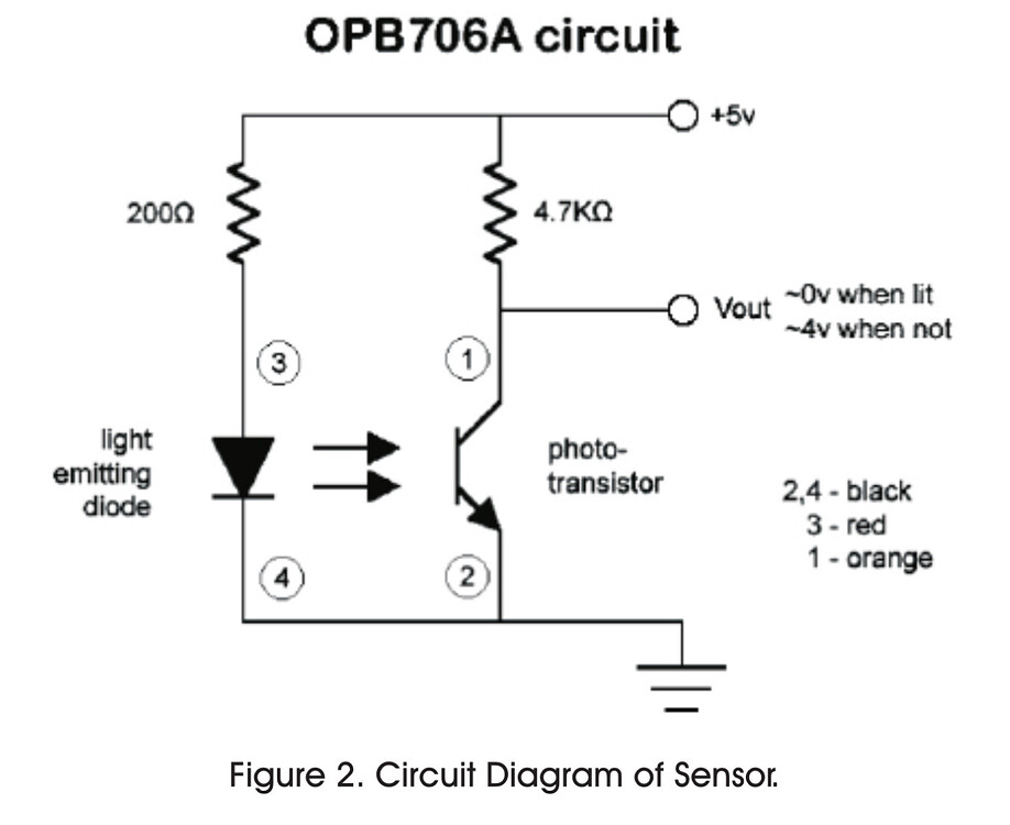 Interfacing OPB706A Reflective Object Sensor - General Electronics ...
