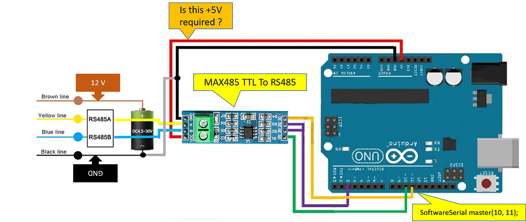 Arduino UNO + Modbus Device with MAX485 converter - General Guidance ...