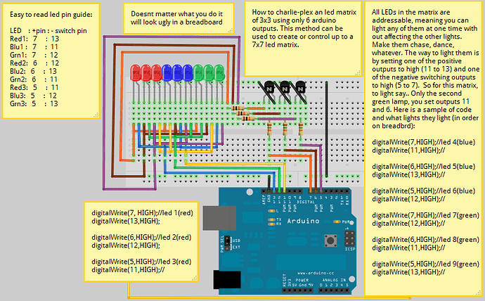how to control these 8x8 2-color LED matrices - LEDs and Multiplexing ...