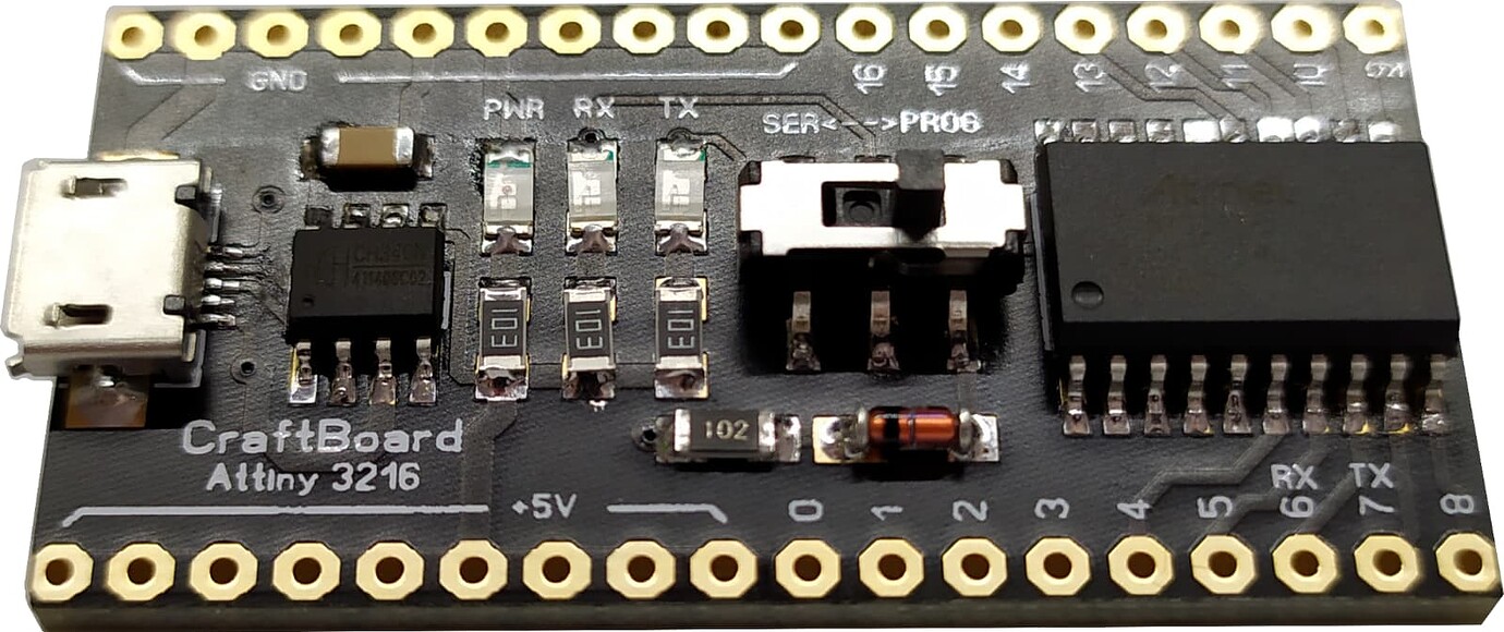 CraftBoard Attiny3216 Easy to use - Products and Services - Arduino Forum